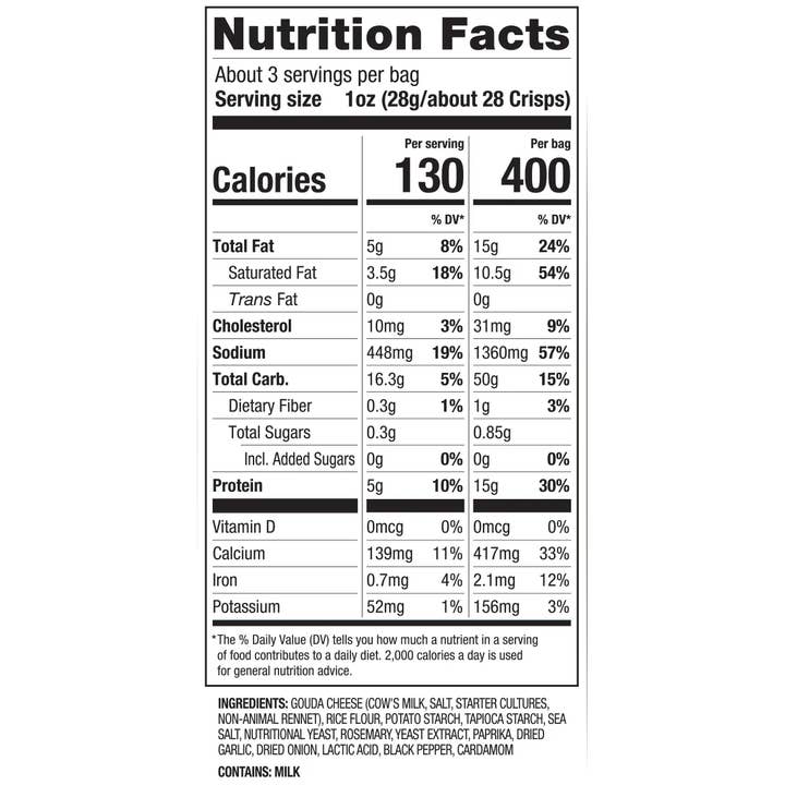 34 Degrees - Vente Biscuit salé - Croustilles au fromage au romarin et à l'ail sans gluten, 12 CT5