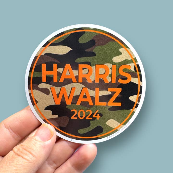 Anthem Sticker Company - Vente Autocollant - Autocollant en vinyle camouflage Harris Walz 2024
