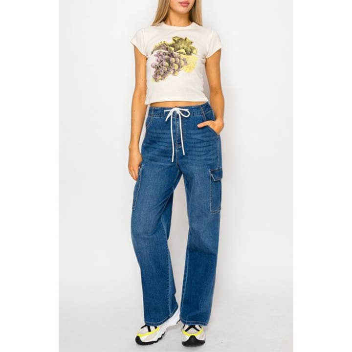 CARGO POCKET STRAIGHT JEAN for wholesale by Paperdoll