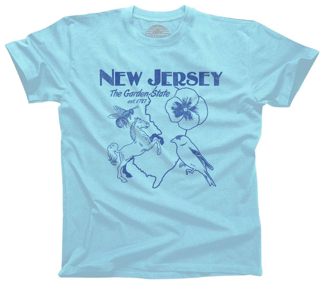 Boredwalk - Wholesale Screen Printed T-Shirt - Men's - Men's New Jersey T-Shirt Retro Garden State4
