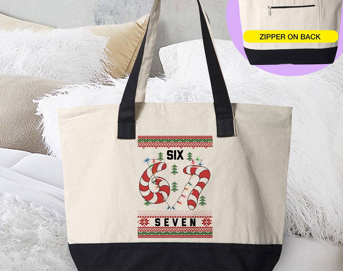 House Of Rodan - Wholesale Tote Bag - Unisex - 67 Ugly Christmas Sweater Meme Tote Bag