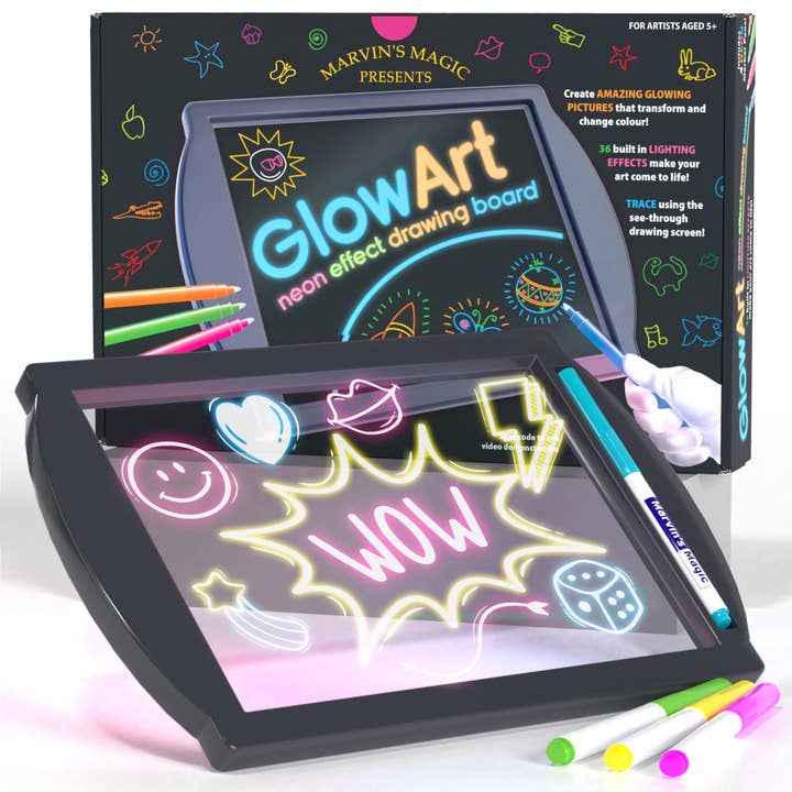 Marvin's Magic - Wholesale Art Set - Kids & Baby - Glow Art Drawing Board - Black