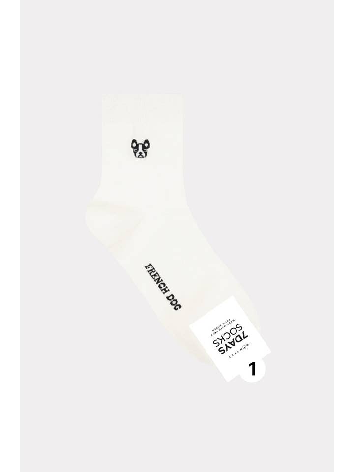 7DAYSSOCKS - Wholesale Socks - Men's - Men's Crew Doggy Basic Socks - Made in Korea