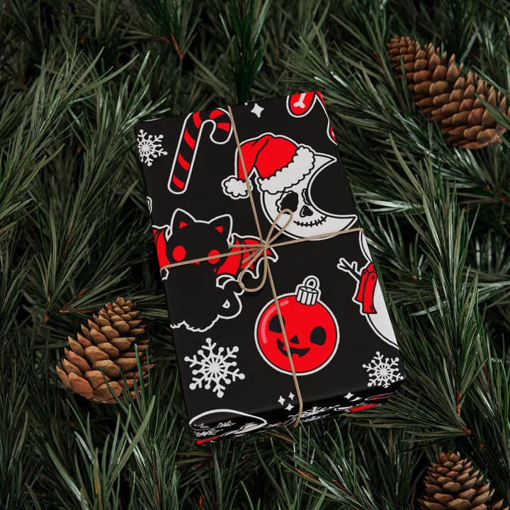 Goth Cloth Co. - Wholesale Flat wrap - Helliday Cheer Gift Wrap6