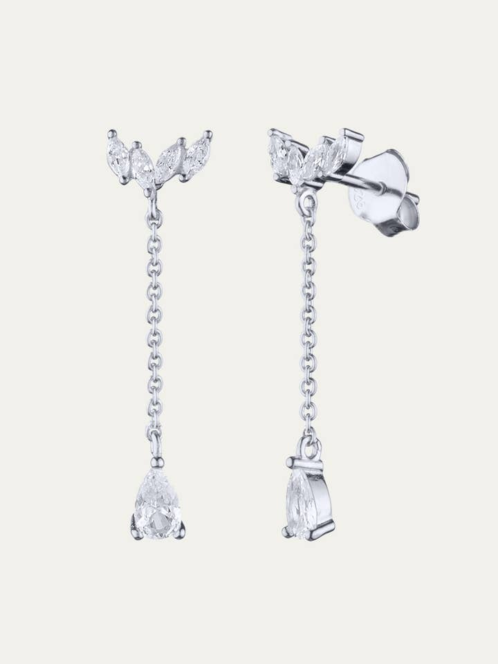 Adriana Silver Earrings for wholesale by FLOR DE MENTA JEWELRY