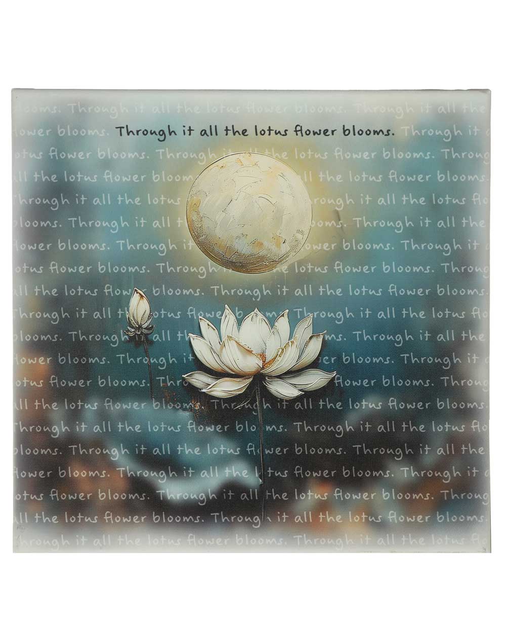 Buddha Groove - Wholesale Wall Art Set - Lotus and Moon Inspirational Canvas Art3