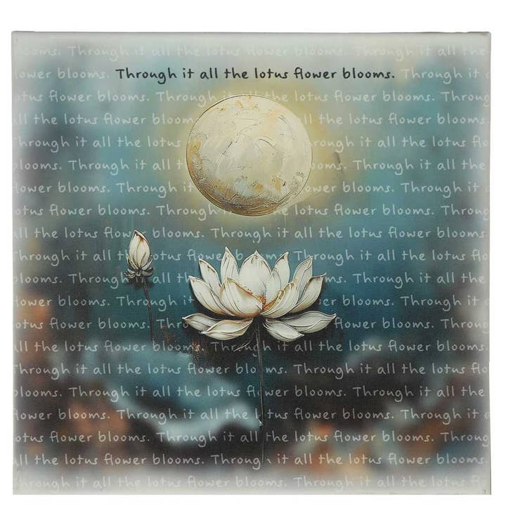 Buddha Groove - Vente Ensembles d'art mural - Toile inspirante Lotus et Lune3