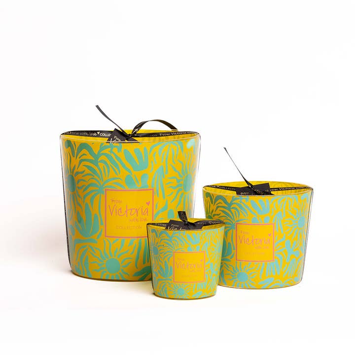 Decorative Scented Design Candle - Sun Yellow for wholesale by VictoriaWithLove