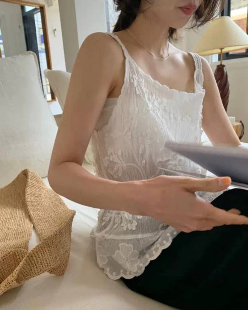 Hope & Sunshine - Wholesale Camisole - Dames - Kanten Geborduurde Jacquard Camisole24