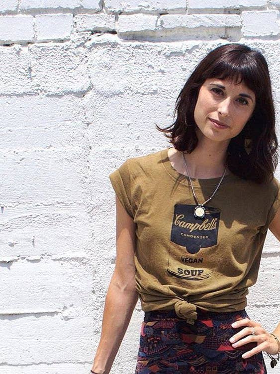 Campbells vegansk suppe T-shirt for engroshandel hos Vegan Club