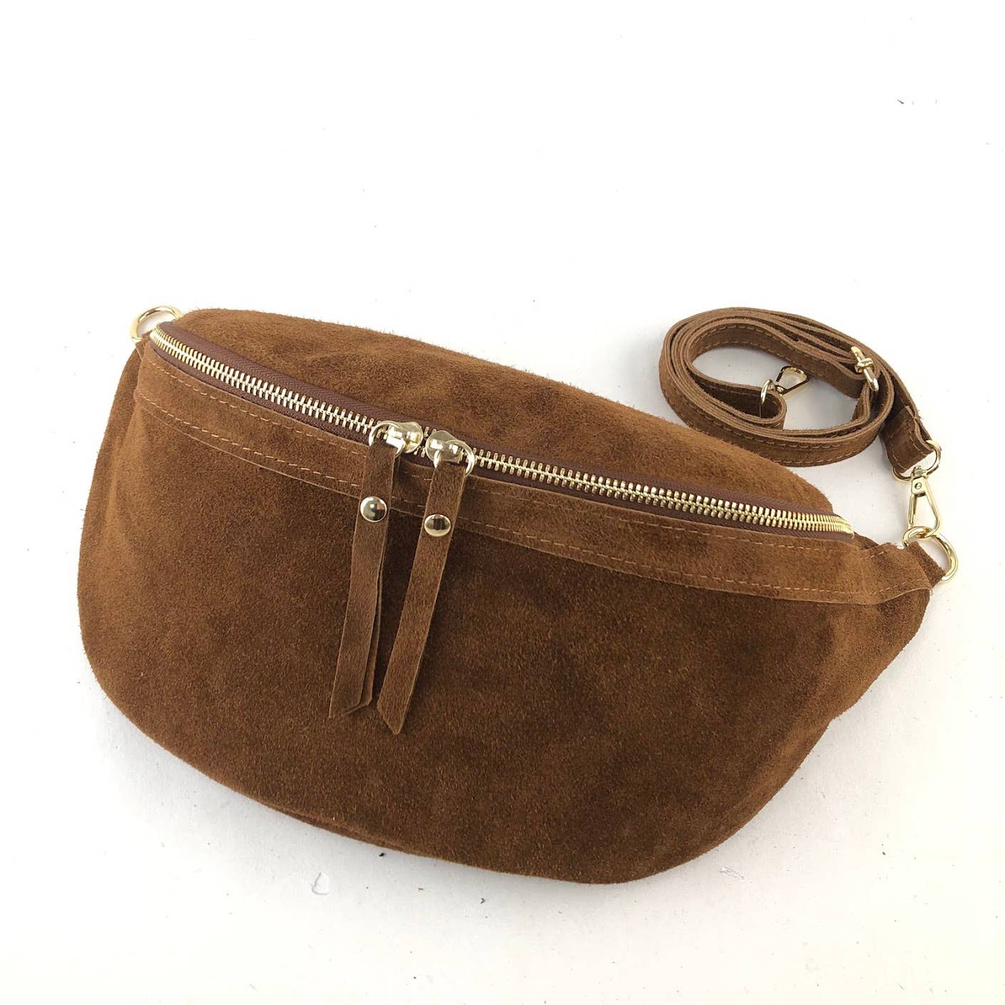 MILANO AMOUR – wholesale Midjeväska - Dam – Väska Moss i ekologisk mocka4