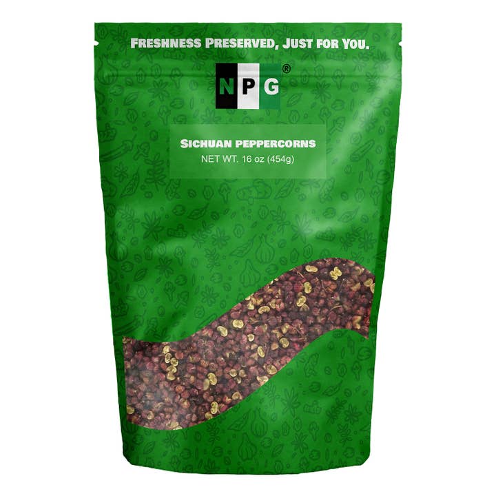 NPG røde Sichuan peberkorn 16 Oz for engroshandel hos Natural Plus Green