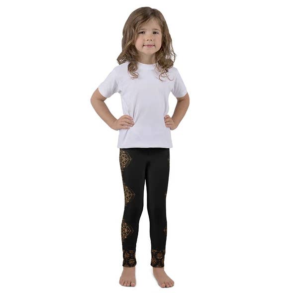Ahisma - Leggings dorati per bambine per la vendita all'ingrosso da parte di SuniaYoga