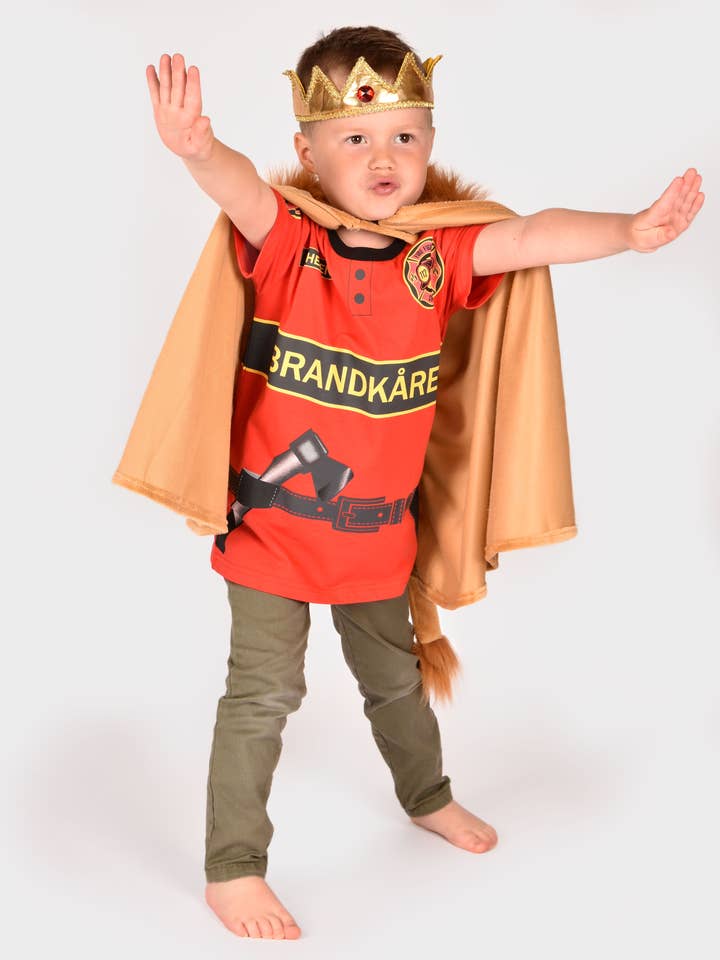 King Crown Guld Textil W Röd Sten, Kardborreband för wholesale av Den Goda Fen