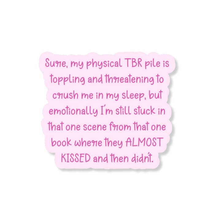 TBR Pile 3" Vinyl Sticker for wholesale by La Folie Press