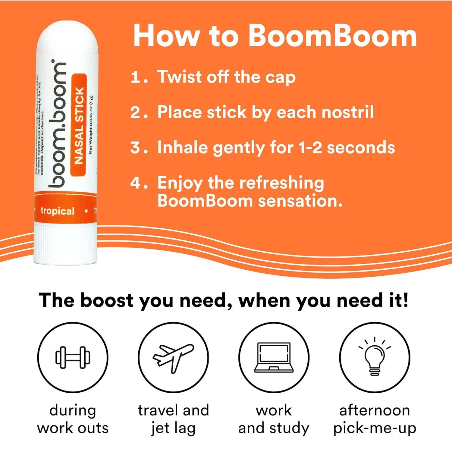 BoomBoom – wholesale Aromatherapy inhaler – Tropical 3-pack1