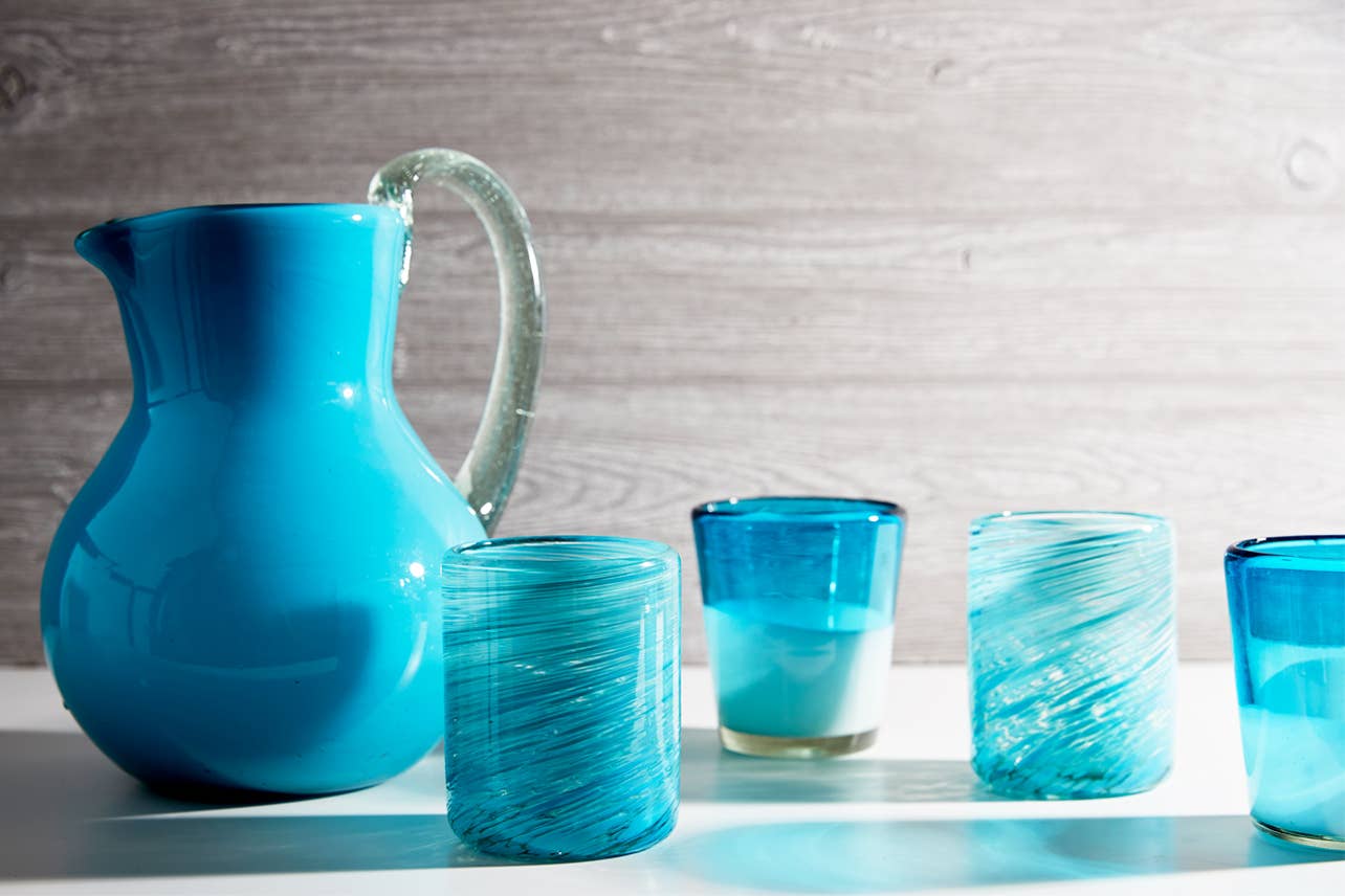 Verve Culture - Wholesale Pitcher - Handblown Glass Pitcher - Aqua6