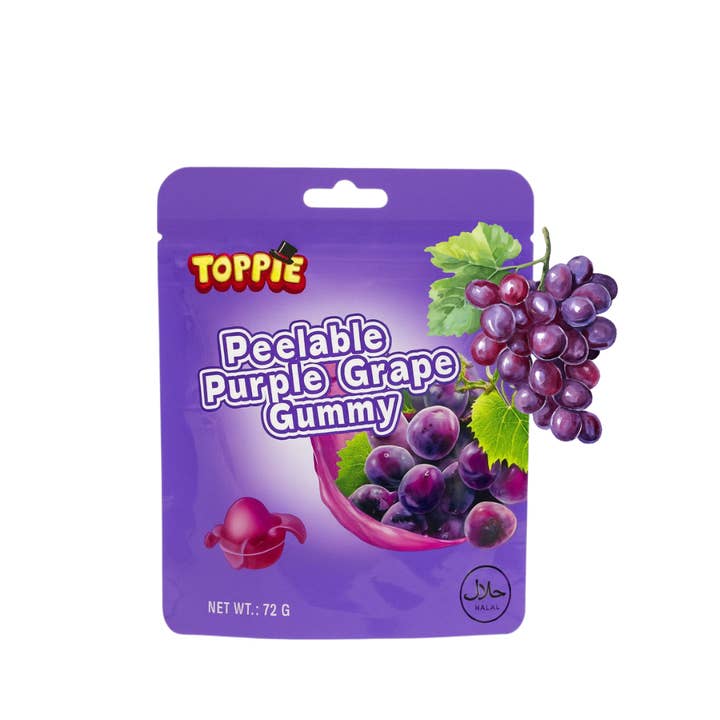 TOPPIE Gominola de Uva Púrpura Pelable Halal 10x72g para venta al por mayor de CargoPirate