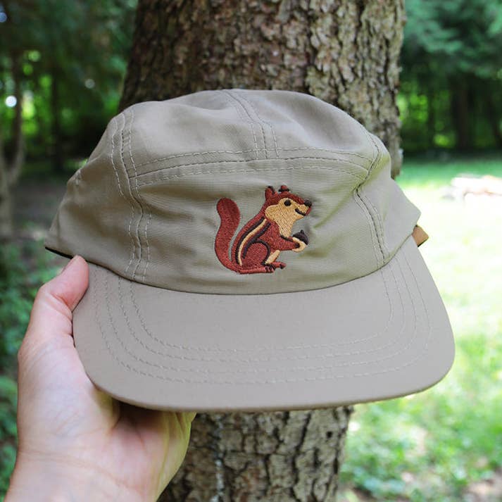 5 Panel - Khaki Nylon - Egern Broderi for engroshandel hos Muttonhead