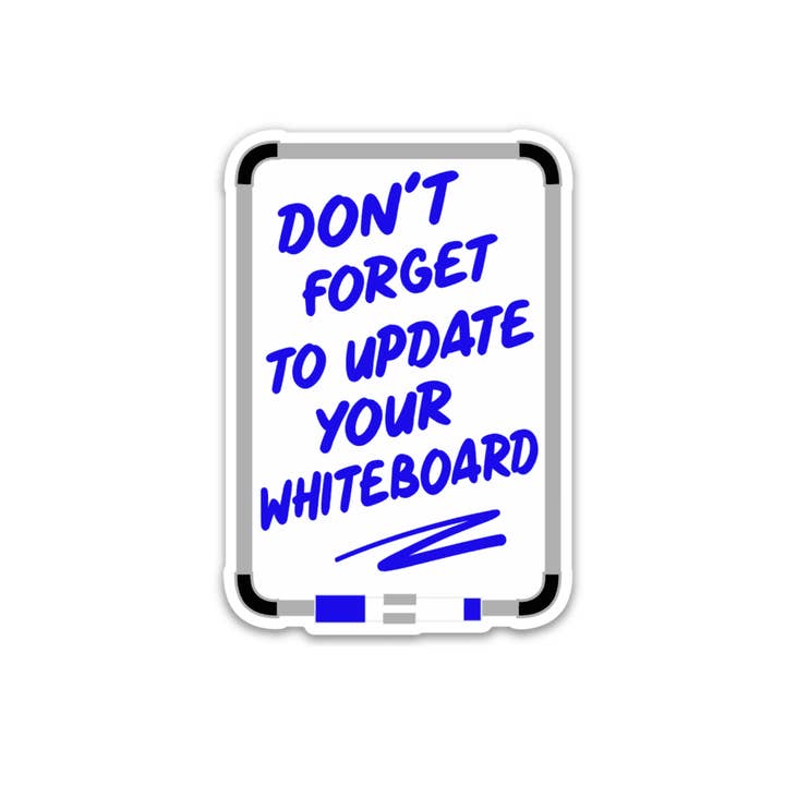 Rad Girl Creations - Wholesale Sticker - Vergeet je whiteboard sticker niet
