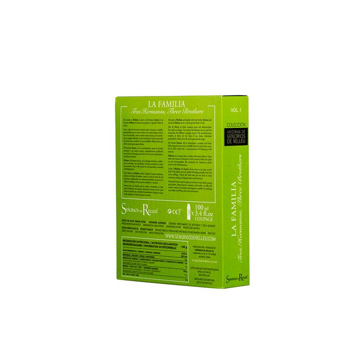 Señorios de Relleu SL - Wholesale Olive oil - GIFT BOX “LA FAMILIA” 3 x 100 ml olive oil3