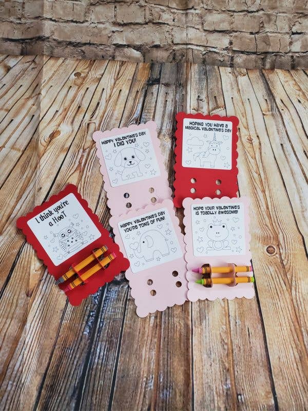 Coloring Valentine crayon holder for wholesale by Heart n Sol