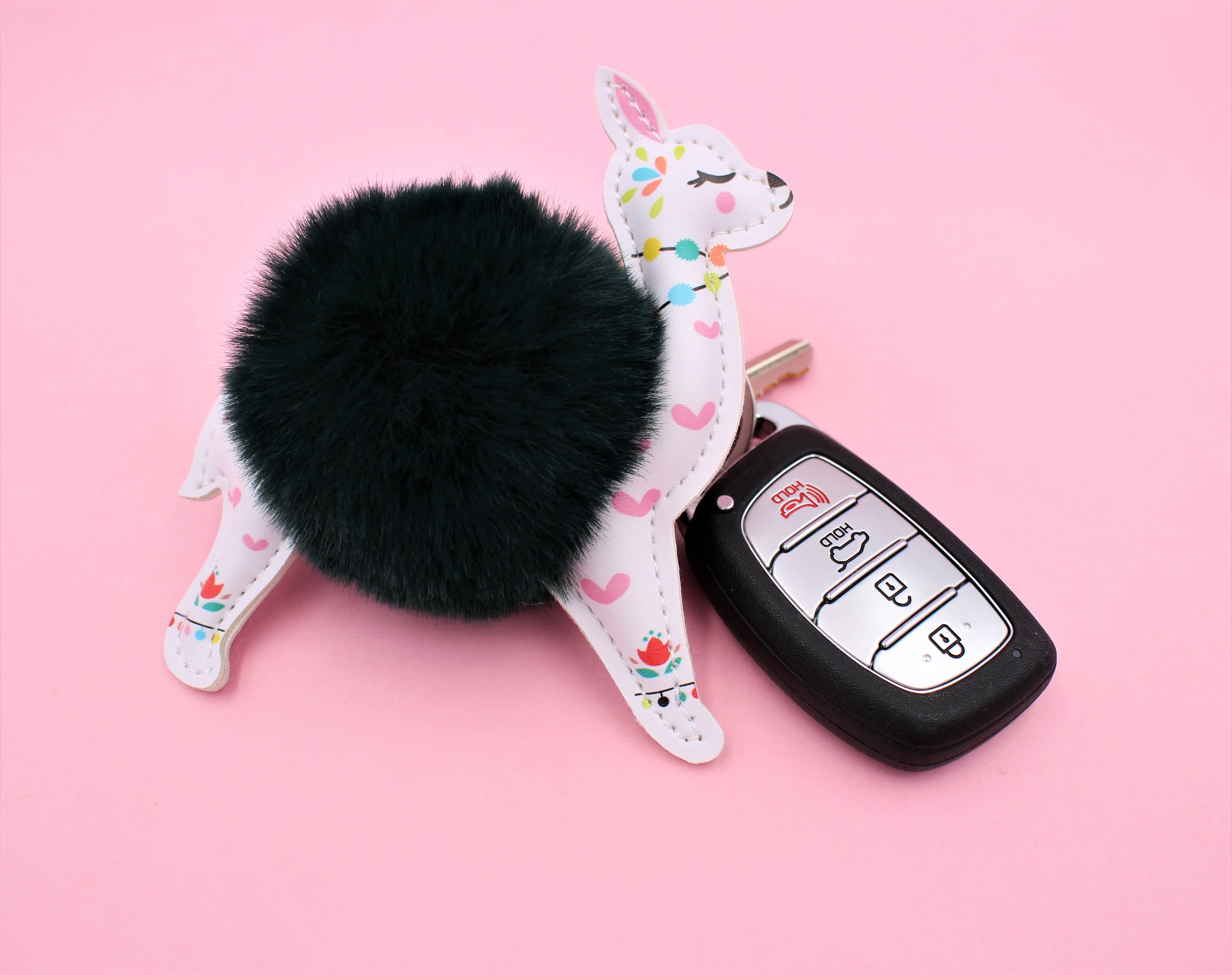 Real Sic - Wholesale Keychain - Unisex - Cute Animal Fuzzy Charm Pom Pom Keychain - Alpaca4