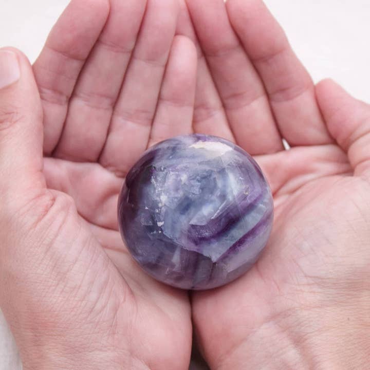 Tiny Rituals - Wholesale Spiritual Stone/Crystal - Rare Rainbow Fluorite Spheres - AAA Premium Quality42