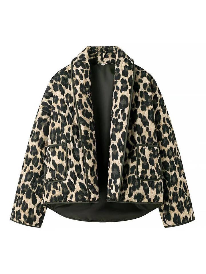 safistyle - Wholesale Jacket - Women's - Leopard Print Open Jacket