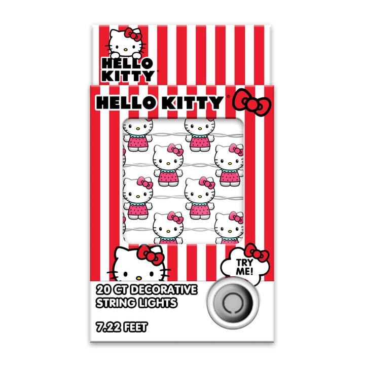 Silver Buffalo - Wholesale String Lights - Hello Kitty Strawberry Boxed 20ct Copper String Lights