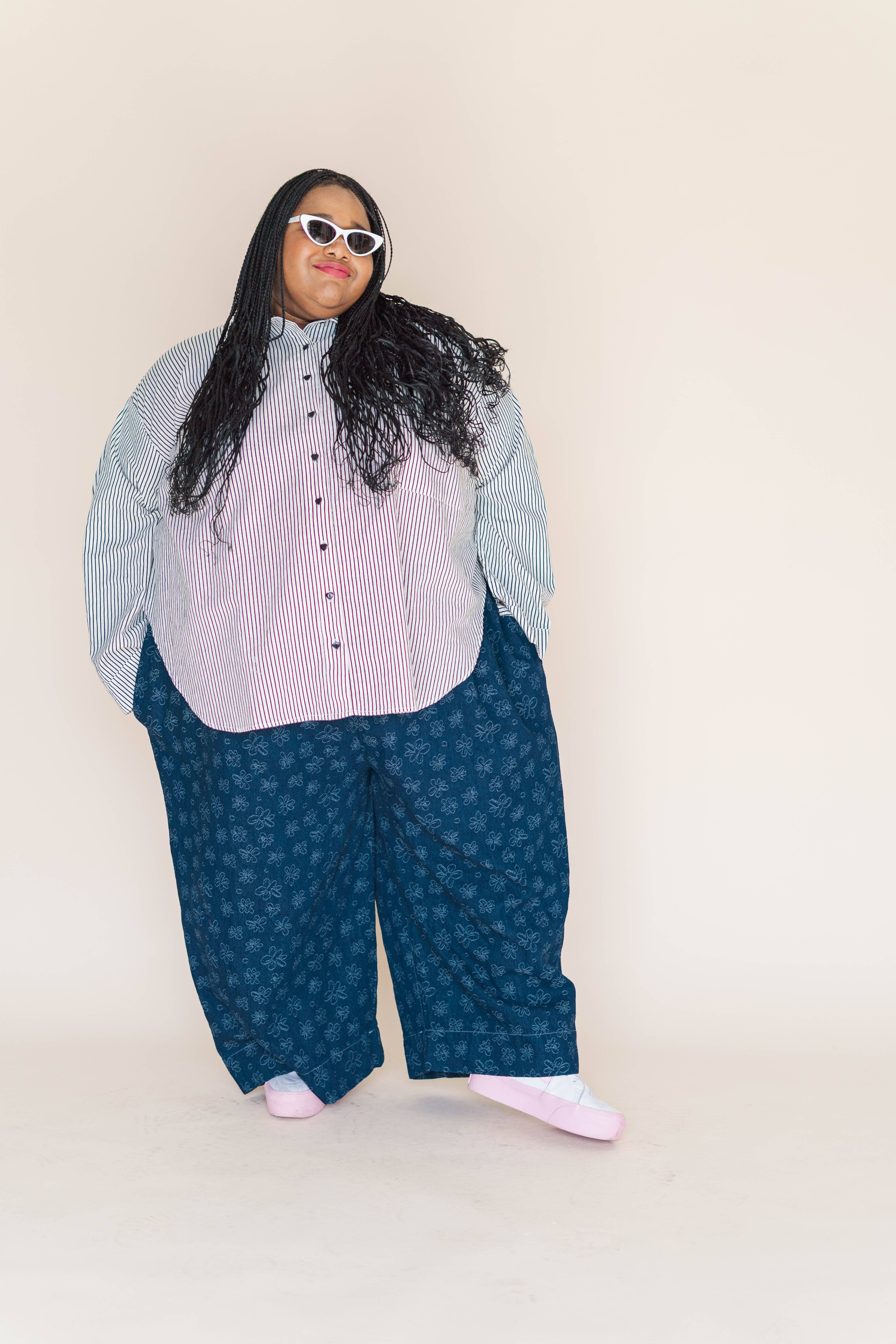 Nettle Studios - Wholesale Button Down Shirt - Unisex - Size Inclusive Plus Size Long Sleeve Button Up Striped Linen5