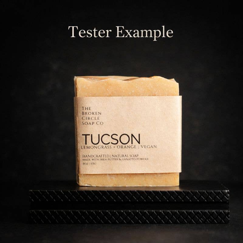 The Broken Circle Soap Co - Vente Pains de savon - Barre pour le visage Clarity (arbre à thé et menthe poivrée) | Savon au lait de chèvre10