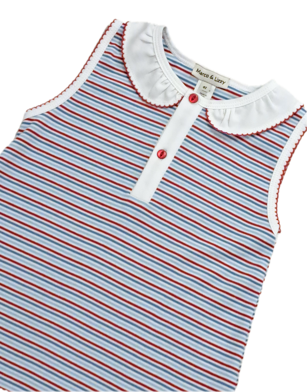 Marco and Lizzy - Wholesale Dress - Kids - Red White and Blue Stripe A line dress2