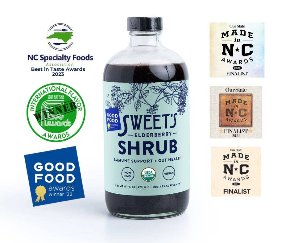 Sweet's Elderberry - Wholesale Wellness Juice/Tonic - Elderberry Shrub - 16 oz | Immune + Gut Health & Drink Mixer2
