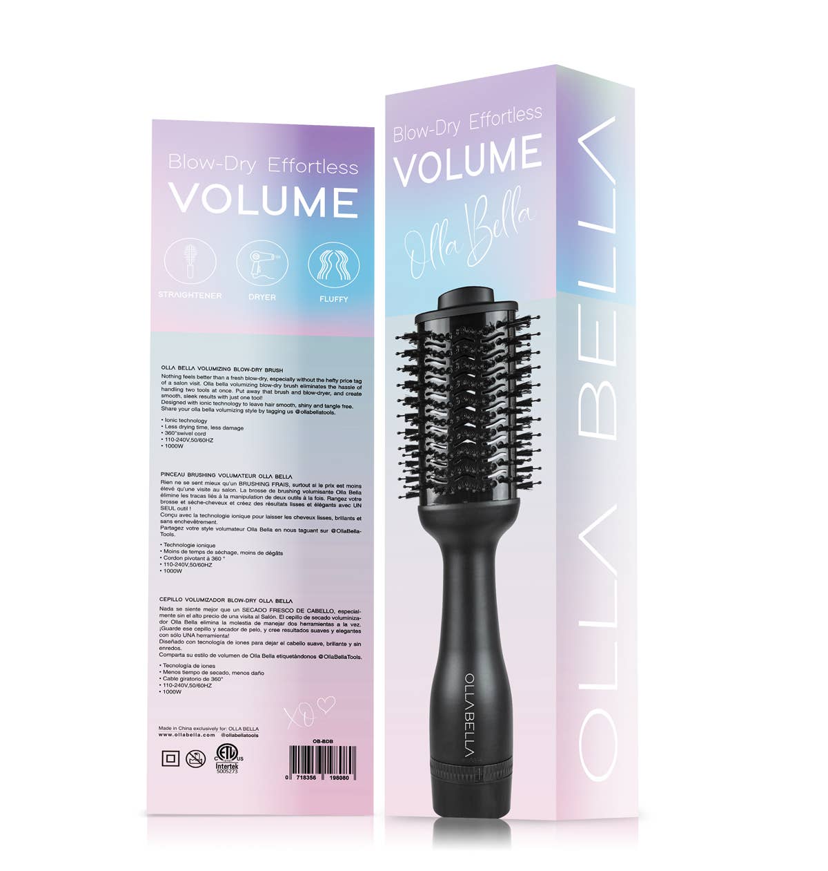 Olla Bella - Wholesale Hair Brush/Comb - Olla Bella Volumizing Blow Dry Brush