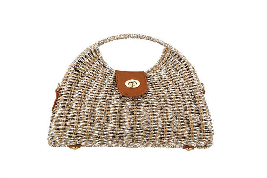 Wholesale Ladies Cross Body Woven Straw Bag for your shop – Faire UK