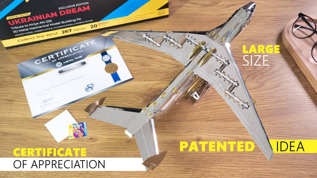 METAL-TIME INC. - Wholesale DIY Craft Kit - ANTONOV AN-225 MRIYA - OFFICIAL EXCLUSIVE EDITION DIY kit10