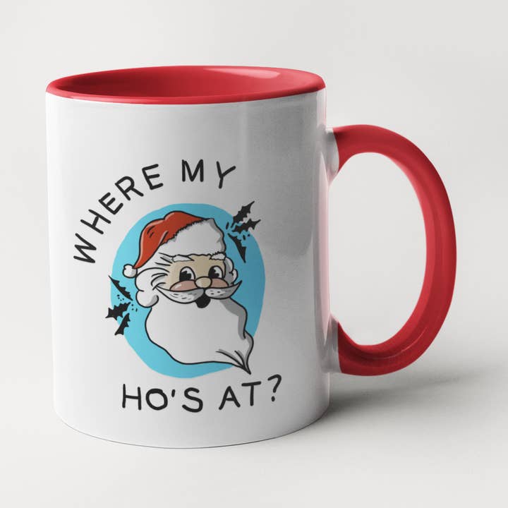 Calm Down Caren - Wholesale Coffee Mug - Santa - Where My Ho's At Coffee Mug0