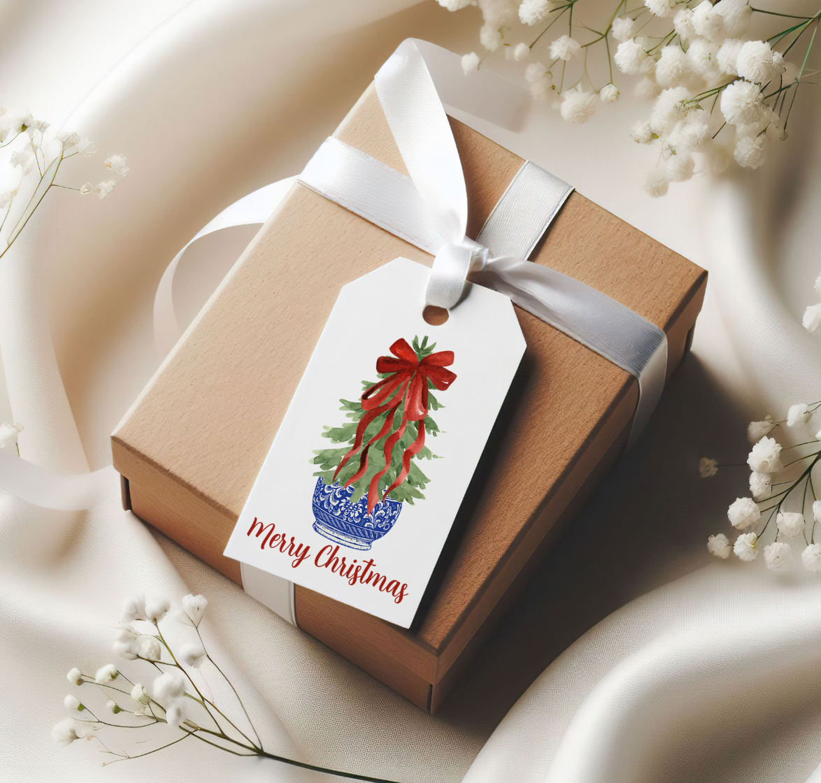 Design Carolinas - Wholesale Gift Tag - Chinoiserie Topiary Tree Christmas Holiday Gift Tags3