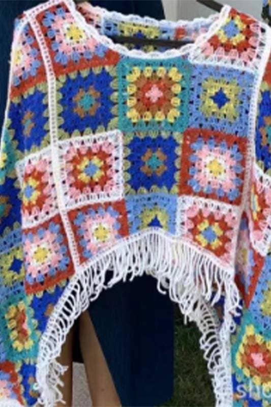 Flarix - Wholesale Poncho - Dames - gehaakte poncho-top6