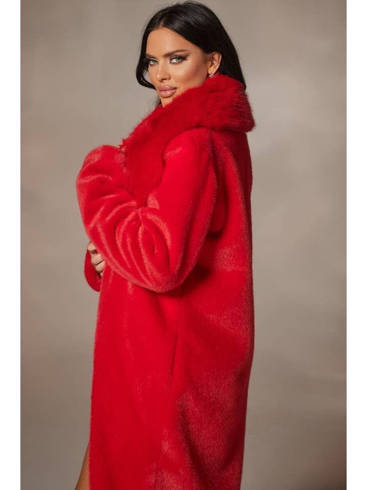 WFFS - Wholesale Coat - Women's - Faux Fur Long Coat with Pockets13