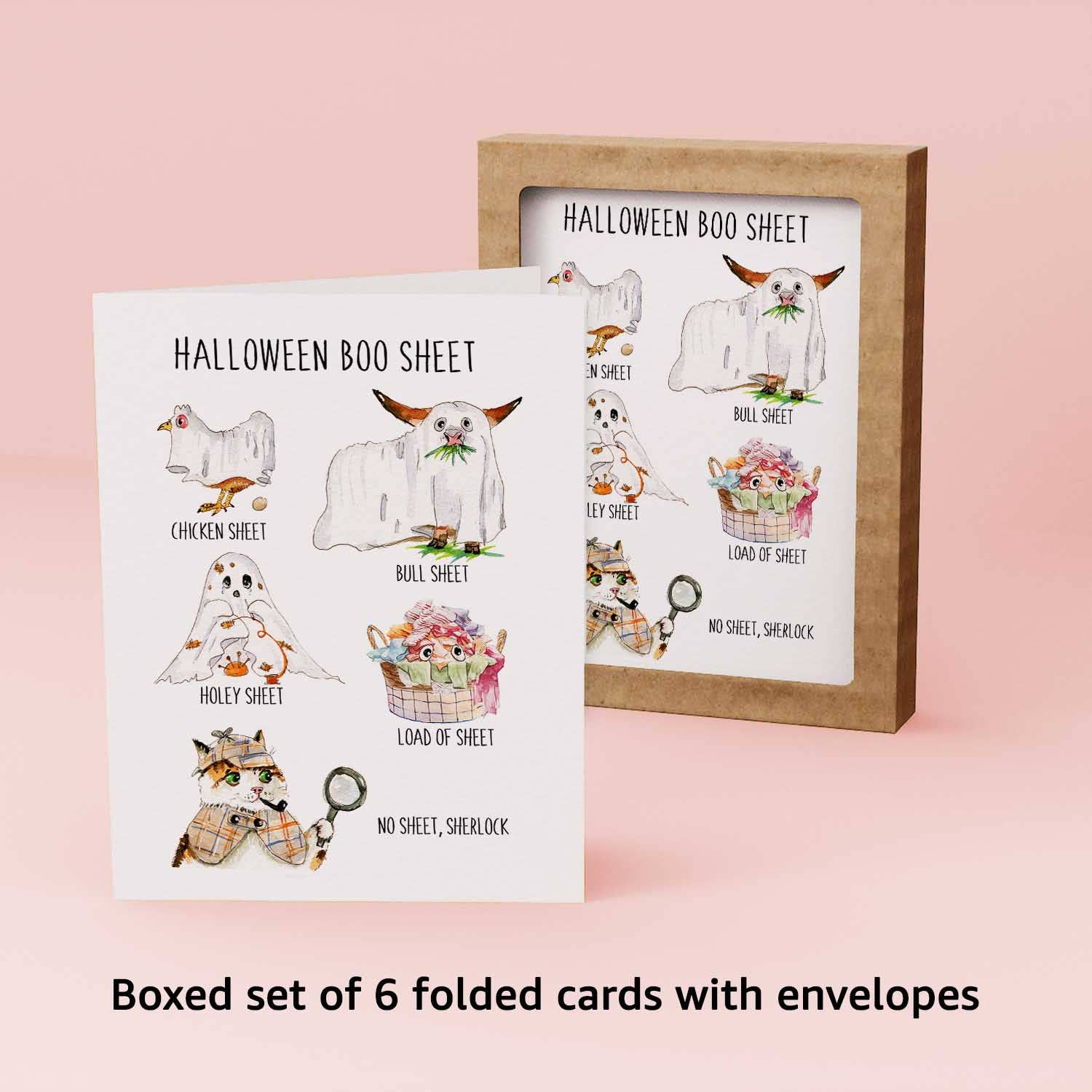 Liyana Studio - Wholesale Halloween Card - Boo Sheet Costumes - Funny Halloween Card3