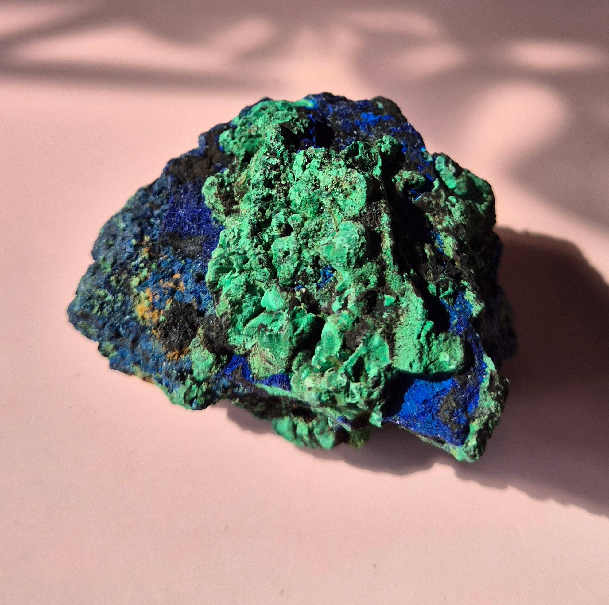 Moonlight Gemstones - Wholesale Spiritual Stone/Crystal - XL Druzy Rare Azurite-Malachite Raw Brilliant Gemstone #7 222gram – Sparkling Natural Power2