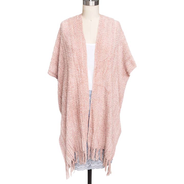 Cardigan Kimono à Franges en Peluche pour la vente par LA Jewelry Plaza