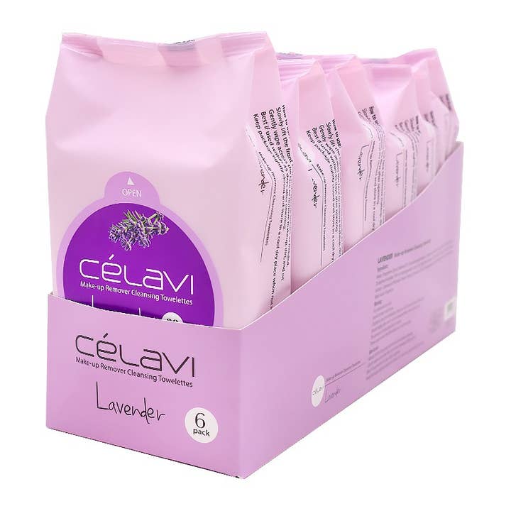 PINEAPPLE Beauty - Wholesale Face & body wipes - Celavi MT019z Lavender Make-up Removing Cleansing Towelettes1
