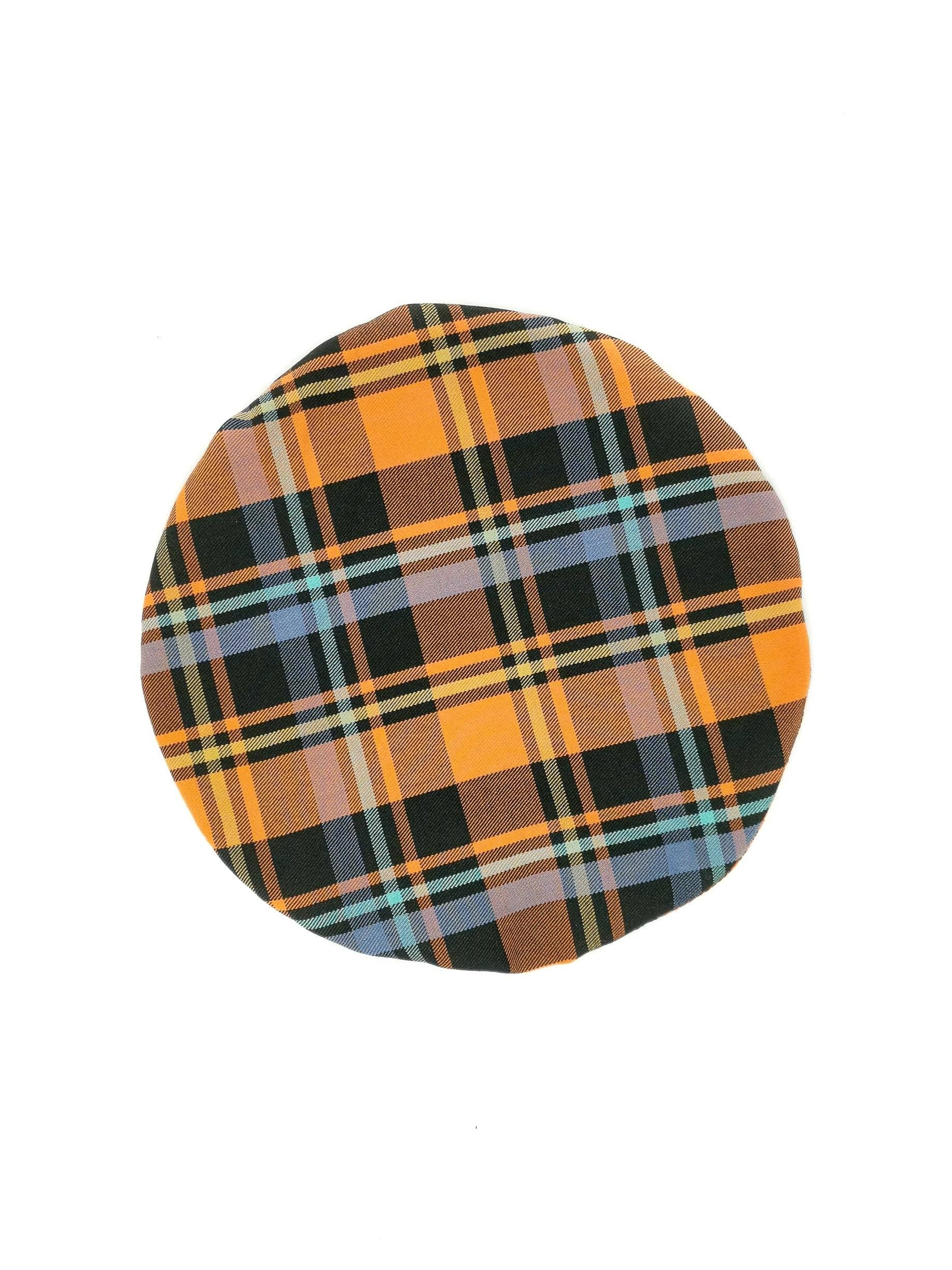 Tétè Accessories – wholesale Pannband - Dam – Orange och blå tartanmönstrad yllebasker