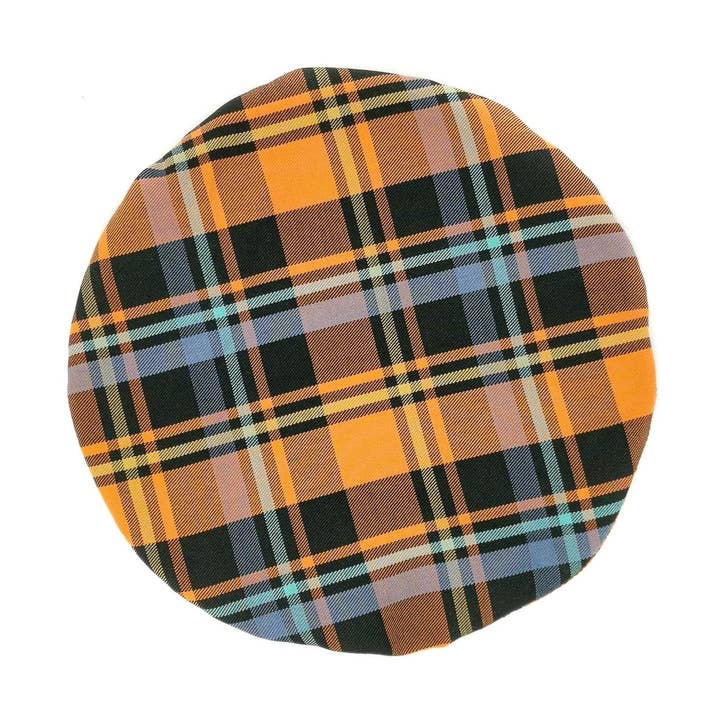 Tétè Accessories – wholesale Pannband - Dam – Orange och blå tartanmönstrad yllebasker0