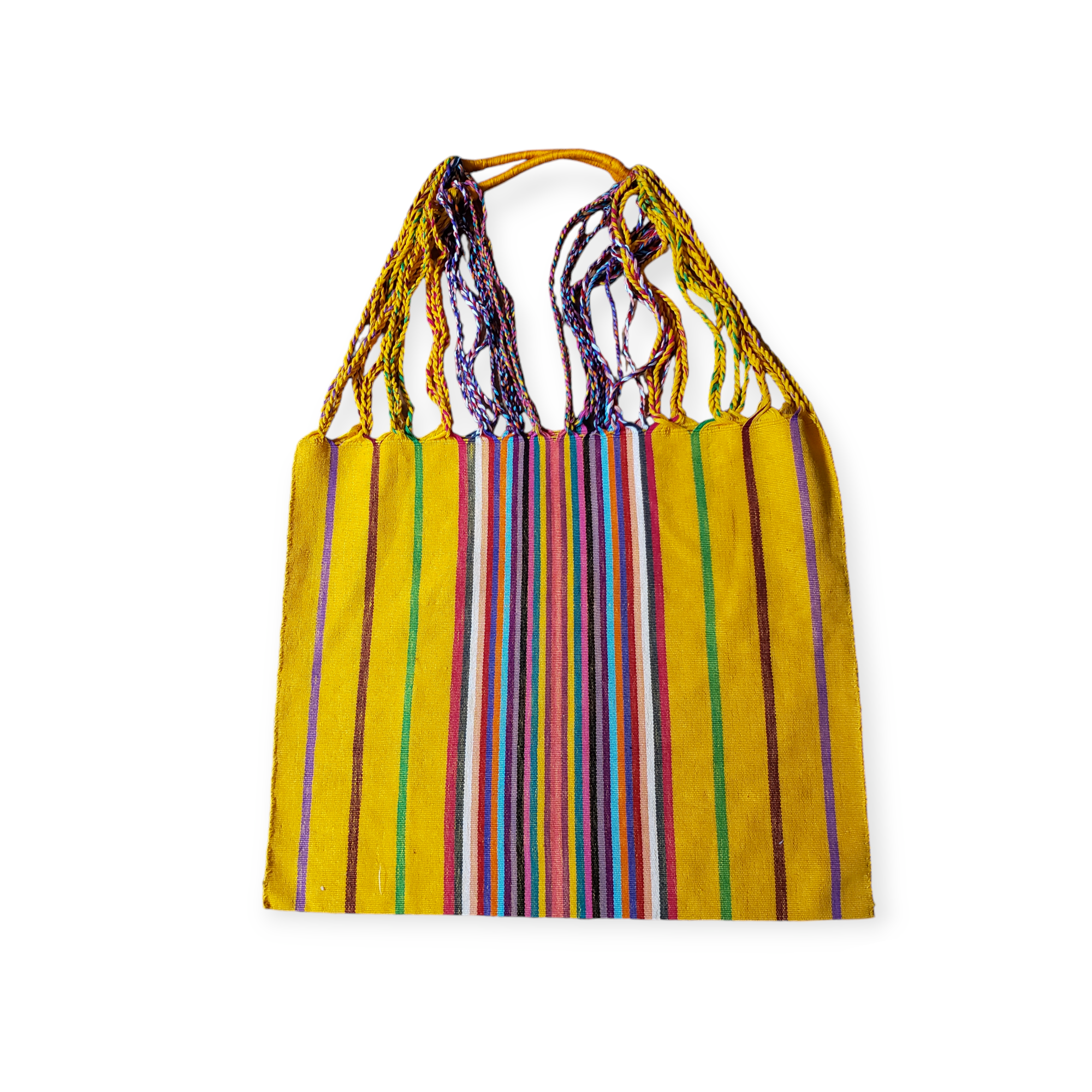 The Little Pueblo - Vente Tote bag – femme - Sac fourre-tout tissé à rayures mexicaines, hamac de Chiapas, fait main pour femme3