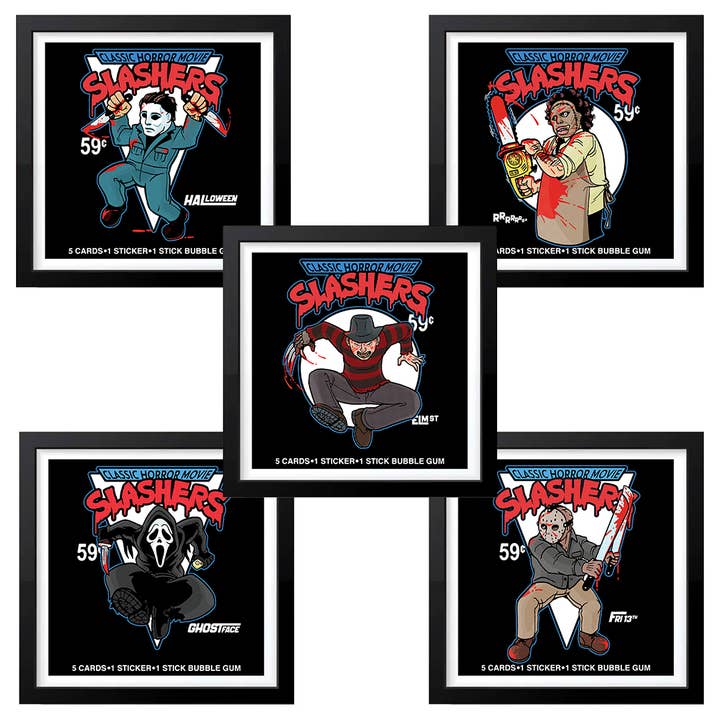 Harebrained! - Wholesale Art Print - Classic Horror Movie Slasher 9x9 Prints1