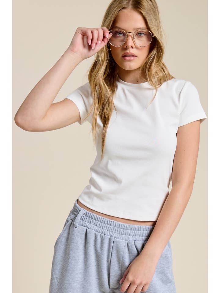 Mimosa - Wholesale T-Shirt - Women's - Fitted Crewneck Baby Tee22